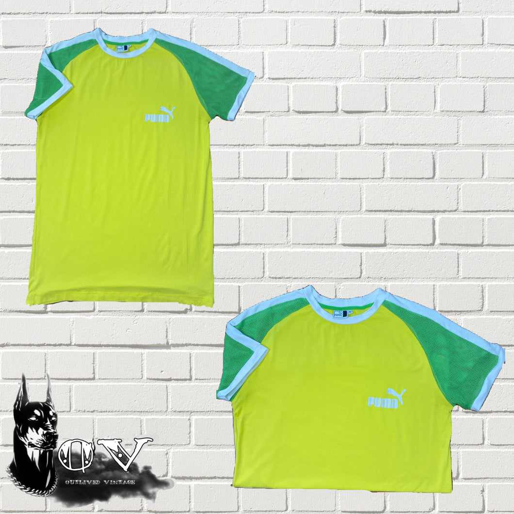 Puma Yellow/ Green T- Shirt (XL)