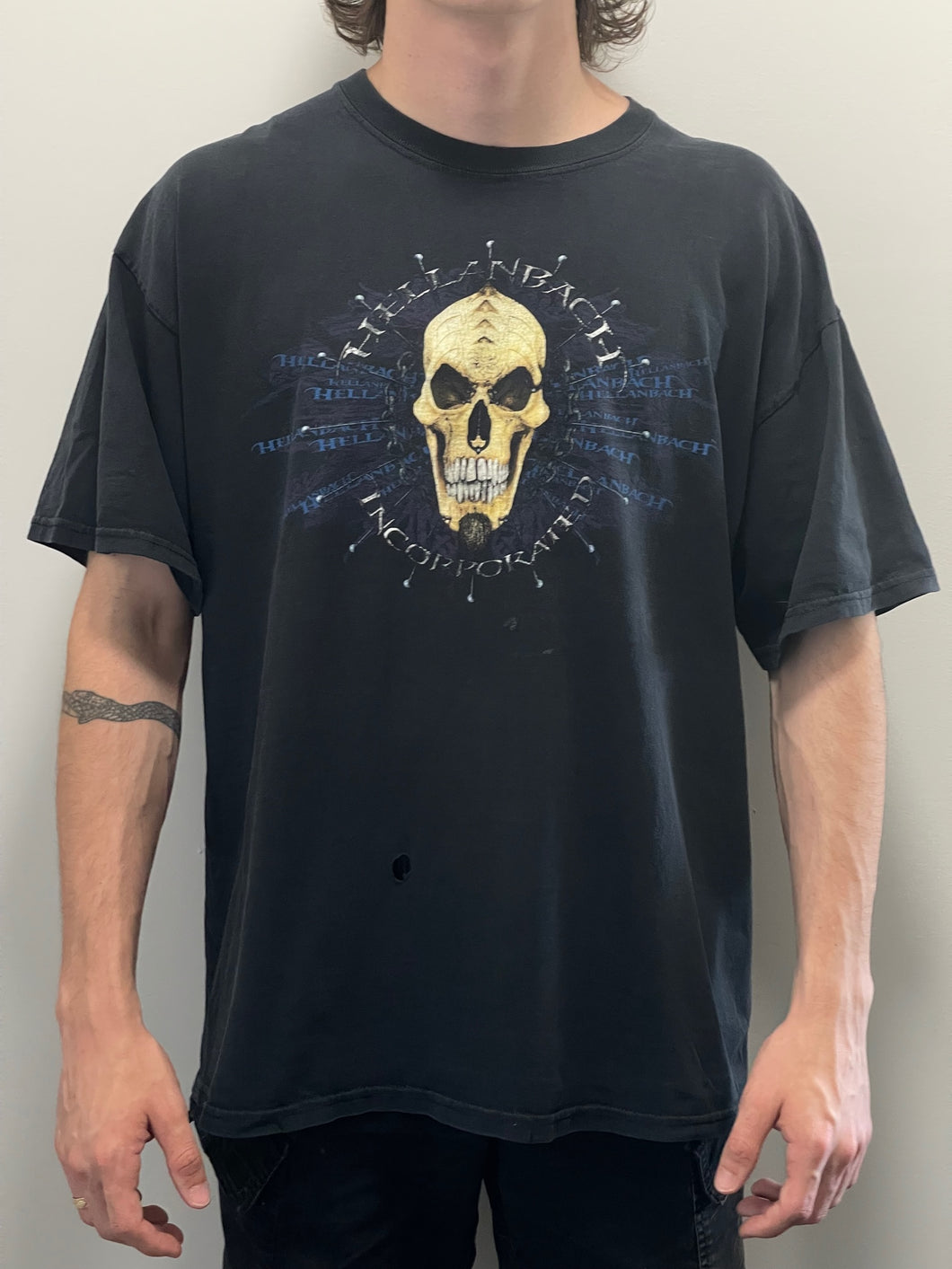 Hellanbach Inc Faded Black T-Shirt (XL)