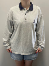 Load image into Gallery viewer, Nautica Long Sleeve Polo Grey (M)
