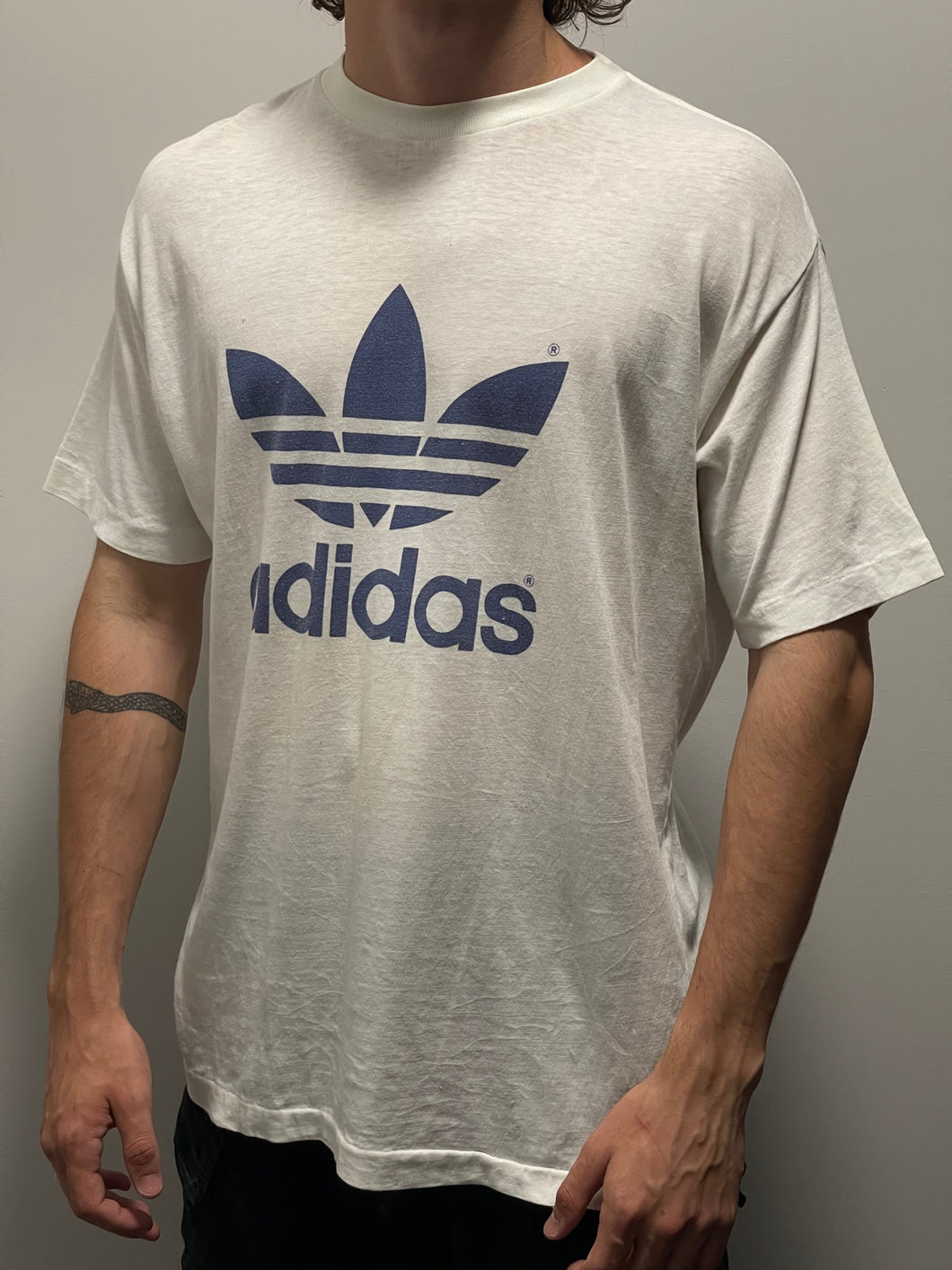 00's Adidas White T-Shirt (XL)