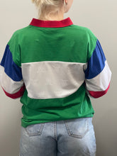 Load image into Gallery viewer, Tommy Hilfiger Green/White/Blue/Red Polo (XL)
