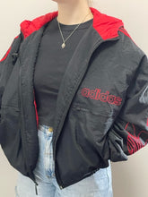 Load image into Gallery viewer, 00&#39;s Adidas black/red Full Zip Jacket (M) (Read Overview)
