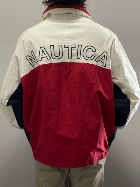 Nautica Red/White/Navy Full Zip Jacket (XL)