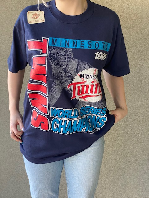 1991 Minnesota Twins Navy T-Shirt (L)